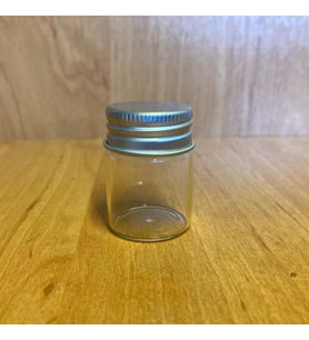 15 cc Cam Kavanoz  - Metal Kapaklı - 15ml Kapaklı Cam Kavanoz  x 10 Adet (Beyaz)