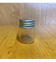 15 cc Cam Kavanoz  - Metal Kapaklı - 15ml Kapaklı Cam Kavanoz  x 10 Adet (Beyaz)