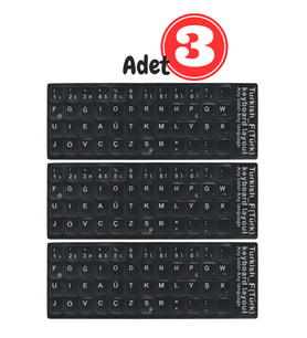 MN6 MF01 Türkçe F Klavye Sticker/Kaliteli PVC-3 Adet/Türkçe F Klavye Etiketi