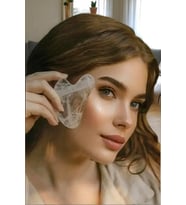 Kristal Kuvars Gua Sha Yüz Yogası, Masaj Taşı 313-2