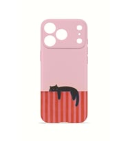 iPhone 17 Pro Vorian İnce Kamera Korumalı Mika Kılıf Lazy Cat Sunset