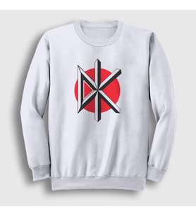 Presmono Unisex Beyaz Logo Müzik Dead Kennedys Sweatshirt 491193tt