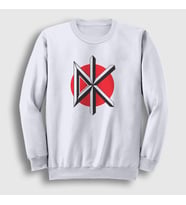 Presmono Unisex Beyaz Logo Müzik Dead Kennedys Sweatshirt 491193tt