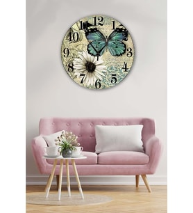 Bilge Retro Tasarımlı Duvar Saati 40x40cm (Baskılı)