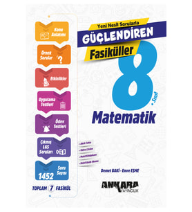 Ankara Yayıncılık 2025-2026 Müfredat 8. Sınıf Güçlendiren Matematik Fasiküller (Çok Renkli)