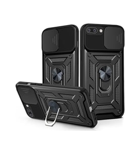 Coverzone iPhone 8 Plus ?le Uyumlu PhoenixShield S�rg�l� Sistem Kamera Korumal? Kapak Tam Koruma Manyetik Vega Kapak Siyah