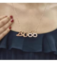 Ata 1938 Kolye Rose Altın Kaplama Kolye (Karışık)