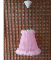 Ç-10 Pembe Organze Sarma Yatak Odası Çocuk Odası Genç Ve Bebek Odası Avize Aydınlatma Sarkıt (Y.Pembe)