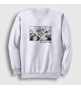 Presmono Unisex Beyaz Knives Thorfinn Anime Vinland Saga Sweatshirt 470128tt