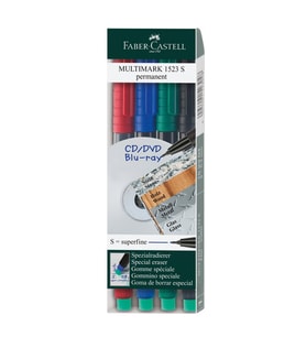 Faber Castell Permanent Asetat Kalemi (S) 4’lü Takım 1523