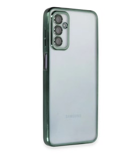 Newface Samsung Galaxy M23 Kılıf Razer Lensli Silikon - Yeşil