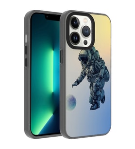 Apple iPhone 13 Pro Kılıf Desenli Zore Dragon Sert Kılıf Astronot