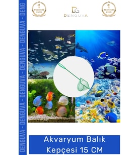 #BalıkKepçesi Kaliteli Dayanıklı İnce Gözenekli Fileli Sağlam Gövdeli Akvaryum Balık Kepçesi 15 CM