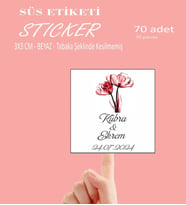 Etiket Söz Nişan Kına Nikah Düğün Şişe Ve Magnet Etiketleri Sticker 70 Adet
