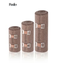 Parlo Elastik Bandaj 3’lü Set 10-15-20 cm – %300 Esnek, 4,5 m’ye Kadar Uzayan, Metal Kancalı Destek Sargı Seti