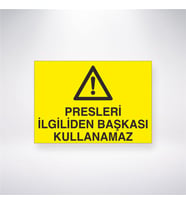 Presleri İlgiliden Başkası Kullanamaz 21x28 Arkası Yapışkanlı Levha