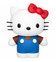 Sevimli Kedi Figürü – Hello Kitty Tarzı Dekoratif Masaüstü Süsü – 3D Baskı Koleksiyon Figürü (Beyaz)