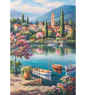 Anatolian Gölde Akşamüstü 500 Parça Puzzle (Village Lake Afternoon)