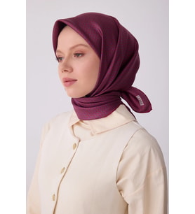 Belli Nostalji Serisi Twill İpek Desenli Eşarp 4317D