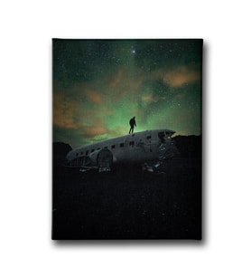 Gece Uçak Canvas Tablo ATD101