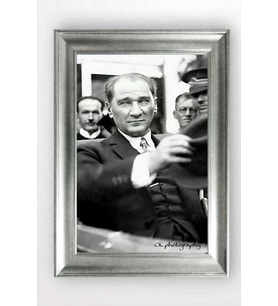 Gümüş Çerçeveli Atatürk Tablo a501