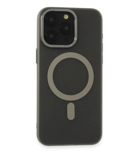 Newface Apple iPhone 15 Pro Max Kılıf Lodos Magneticsafe Mat Kapak - Titan Gri