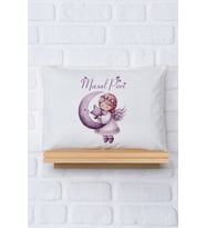 Pia Baby Premium %100 Pamuk İsme Özel Kız Bebek Yastık Kılıfı 35*45 cm 5081-12