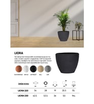 BOSTANN DEKORATİF SAKSI - LIORA 230 - 94 LİTRE (Antrasit)