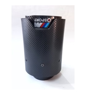 90 mm. Akrapoviç Karbon tekli ÇİZGİLİ Msport  logolu egzoz eksoz ucu 1 ADET