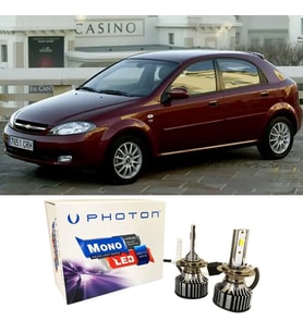 Chevrolet Lacetti HB Led Xenon Uzun + Kısa Far Ampulü H4 Mono Yeni Seri Beyaz