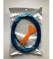 Parlak Karbon Nikelaj Fitilli Torpido Şeridi Torpido Fitili Trim Fitil İp Şerit Işıksız 5 Metre (Mavi)