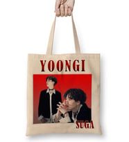 Suga Yoongi Bts Bez Çanta Uzun Saplı