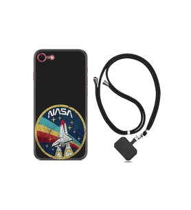 Apple Iphone 7 Iphone 8 Kılıf Desenli Silikon Boyun Askılı Nasa 1326