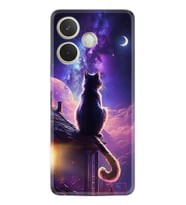 Oppo A5 Pro 5G Kılıf Boutique Baskılı Resimli Damdaki Kedi Pcode -091