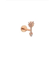 14 Ayar Altın Tragus Ok küpe