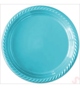 Plastik Tabak, 22cm x 24 Adet - Mavi (STD)