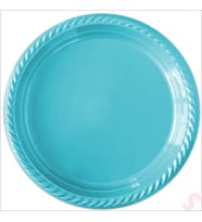 Plastik Tabak, 22cm x 24 Adet - Mavi (STD)