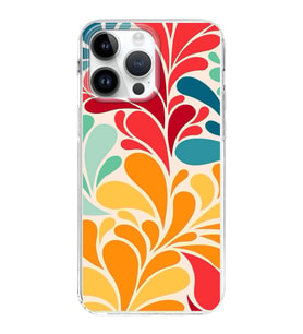 PrintiFy Apple  iPhone 14 Pro Max ile Uyumlu 1mm Slim Fit Retro Renkler 5 Baskılı Şeffaf  Kılıf