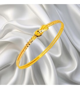 22 Ayar Kristal Model Aşk Düğümü Bilezik 15 Gr