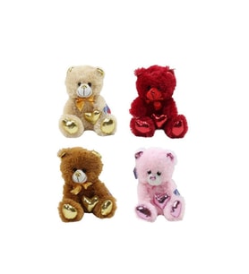 62500 Parlak Kalpli Peluş Ayı 30 Cm (Çok Renkli)