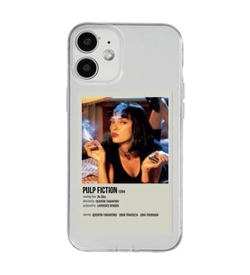 Iphone 12 Uyumlu Pulp Fiction Minimalist Poster Desenli Şeffaf Telefon Kılıfı