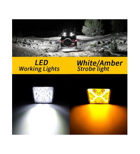 2 Adet X Angel 180W 12-24 Volt Kare Spot Far Oto Çalışma Lambası ATV Kamyon Tır Traktör Offroad