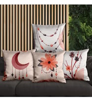 eJOYA Çiçek Tasarımlı 4'lü Yastık İçi Ve Kırlent Kılıfı 45cm 113812