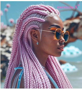 X-Pression Afrika Örgüsü ve Rasta İçin Sentetik saç  165GR-PİNK2-1
