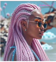 X-Pression Afrika Örgüsü ve Rasta İçin Sentetik saç  165GR-PİNK2-1