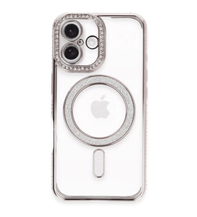 Apple iPhone 16 Plus Kılıf Joke Simli Magneticsafe Kılıf - Pembe