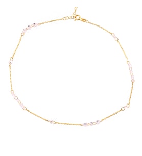 Masaliko Niu Choker Gümüş Kolye Ms3779, 925 Ayar Kadın Gümüş Kolye, Altın Kaplama, Trend Kolye