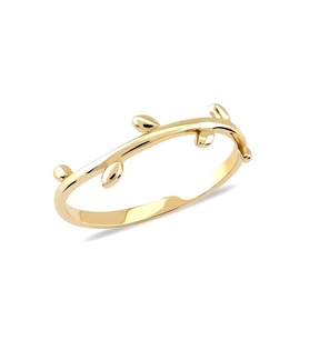 14k Sarı Altın Minimal Dal Yüzük