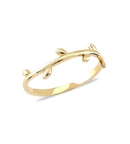 14k Sarı Altın Minimal Dal Yüzük