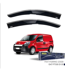 Niken Fiat Uyumlu Fiorino 2008+ Kromlu Cam Rüzgarlığı 2'Li